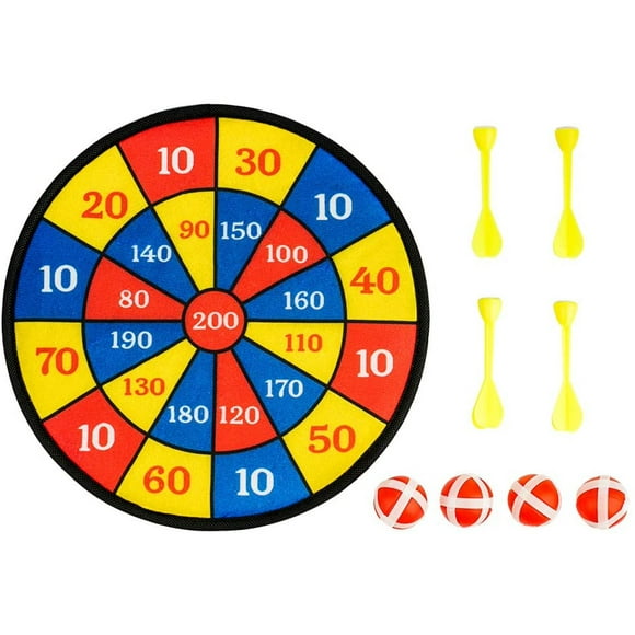 Hanging Dartboard for Kids, Indoor or Outdoor, Includes 4 Balls, 4 Darts for Dartboard with Farm Dart Board