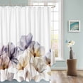 thumbnail image 3 of Fabric Shower Curtain, Purple Watercolor Flower Texture Printing Bathroom Curtain with 12 Hooks Waterproof No Bad Odor Machine Washable Bath Curtains for Bathroom, Spa Room, Background Cloth, 60"x72", 3 of 6