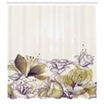 thumbnail image 2 of Ambesonne Flower Shower Curtain, Art Floral Romance Hibiscus, 69"Wx75"L, Pastel Yellow, 2 of 4