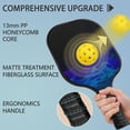 thumbnail image 2 of Pickleball Paddles Set Of 2, Fiberglass Surface, Fluid Smoke Aurora Art Style, 4 Balls & Bag, 2 of 5