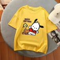 thumbnail image 3 of Sanrio Pochacco Graphic T Shirts Aesthetic Tops Harajuku Summer Oversized T Shirt Multicolor Gril Gothic Y2k Top Women Clothes, 3 of 22