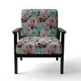 thumbnail image 4 of Designart "Peony Pastel Paradise I" Blue Floral Upholstered Accent Chair - Cottage Arm Chair For Living Room, 4 of 5