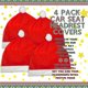 thumbnail image 4 of Christmas Decorations 4pcs Christmas Hat Car Seat Headrest Covers - Car Decorations Christmas Designs To Fit Most Vehicle Headrests, 4 of 5