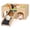 Green, variant on Grey Wooden 2-Level Small Pet Habitat Castle For Guinea Pigs, Rabbits, Hamsters And Chinchillas