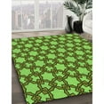 thumbnail image 3 of Ahgly Company Machine Washable Indoor Round Transitional Bright Green Area Rugs, 8' Round, 3 of 7