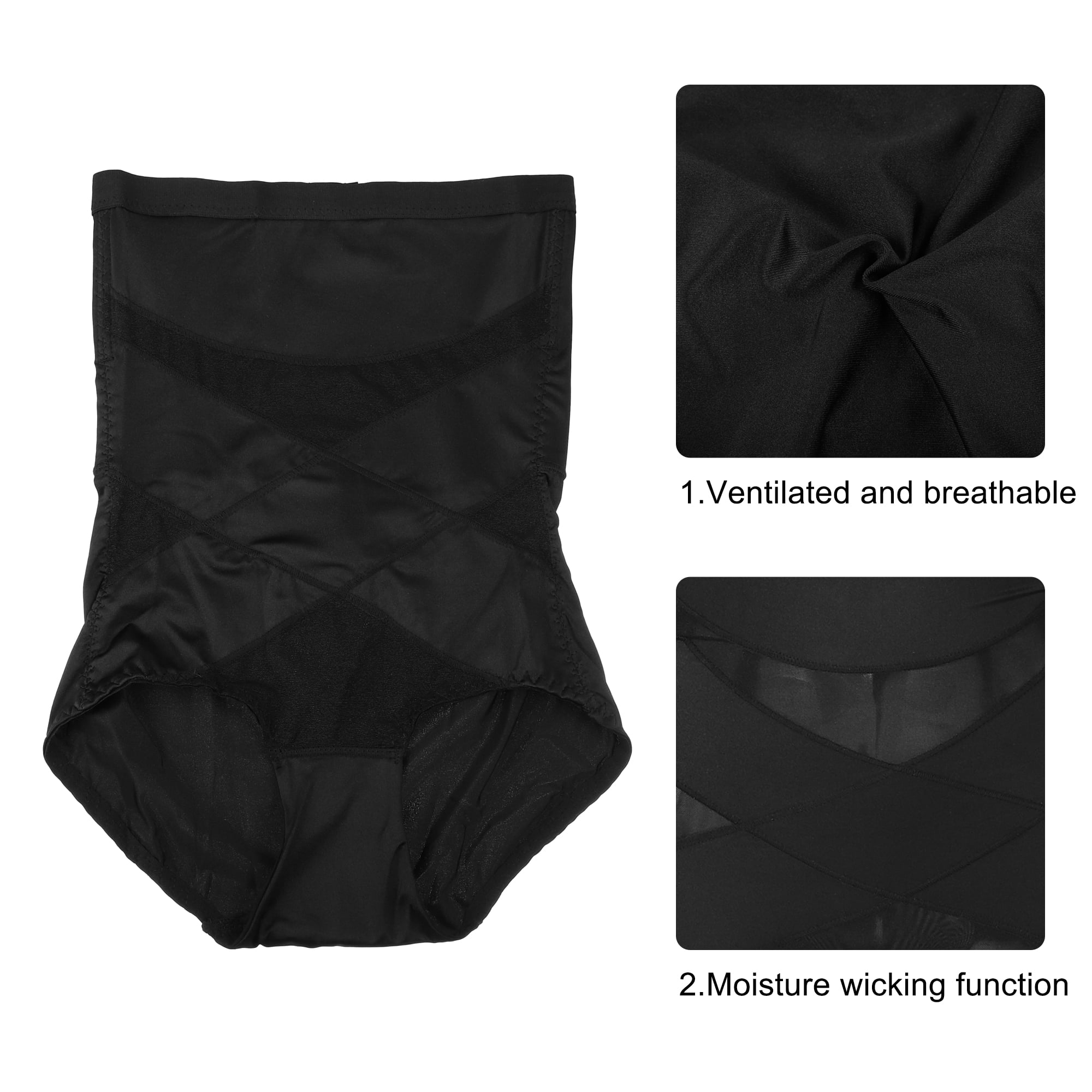 Unique Bargains Women High Waist Slimming Body Shaping Tummy Control Shapewear XL Black