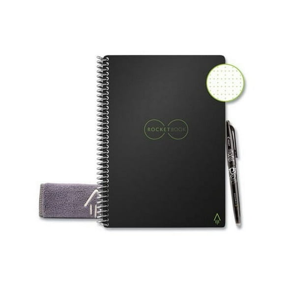 Core Smart Notebook Dotted Rule, Black Cover, 8.8 x 6, 18 Sheets