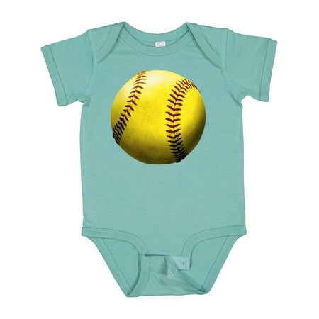 

Inktastic Yellow Softball Gift Baby Boy or Baby Girl Bodysuit