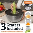 thumbnail image 4 of Juego de 5 bowls para mezclar de acero inoxidable Priority Chef, 4 of 8
