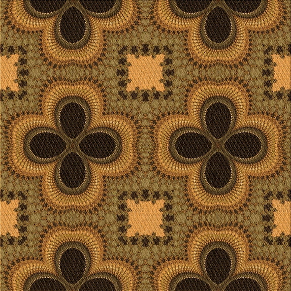 Ahgly Company Machine Washable Indoor Square Transitional Night Red Area Rugs, 6' Square