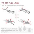 thumbnail image 5 of 6ft Snow-Flocked Christmas Tree, Slim Pencil Xmas Tree with 395 Realistic Branches & Metal Base, Green, 5 of 9