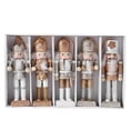 thumbnail image 1 of Nutcracker Wooden Christmas Ornament Hanging Tree Soldier Nutcrackers Decorations Decorpuppet  Figures Miniking Set, 1 of 7