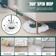 thumbnail image 4 of Masthome Spin Mop and Bucket with Wringer Set for Floors Cleaning - 5 Microfiber Pads, 4 of 7