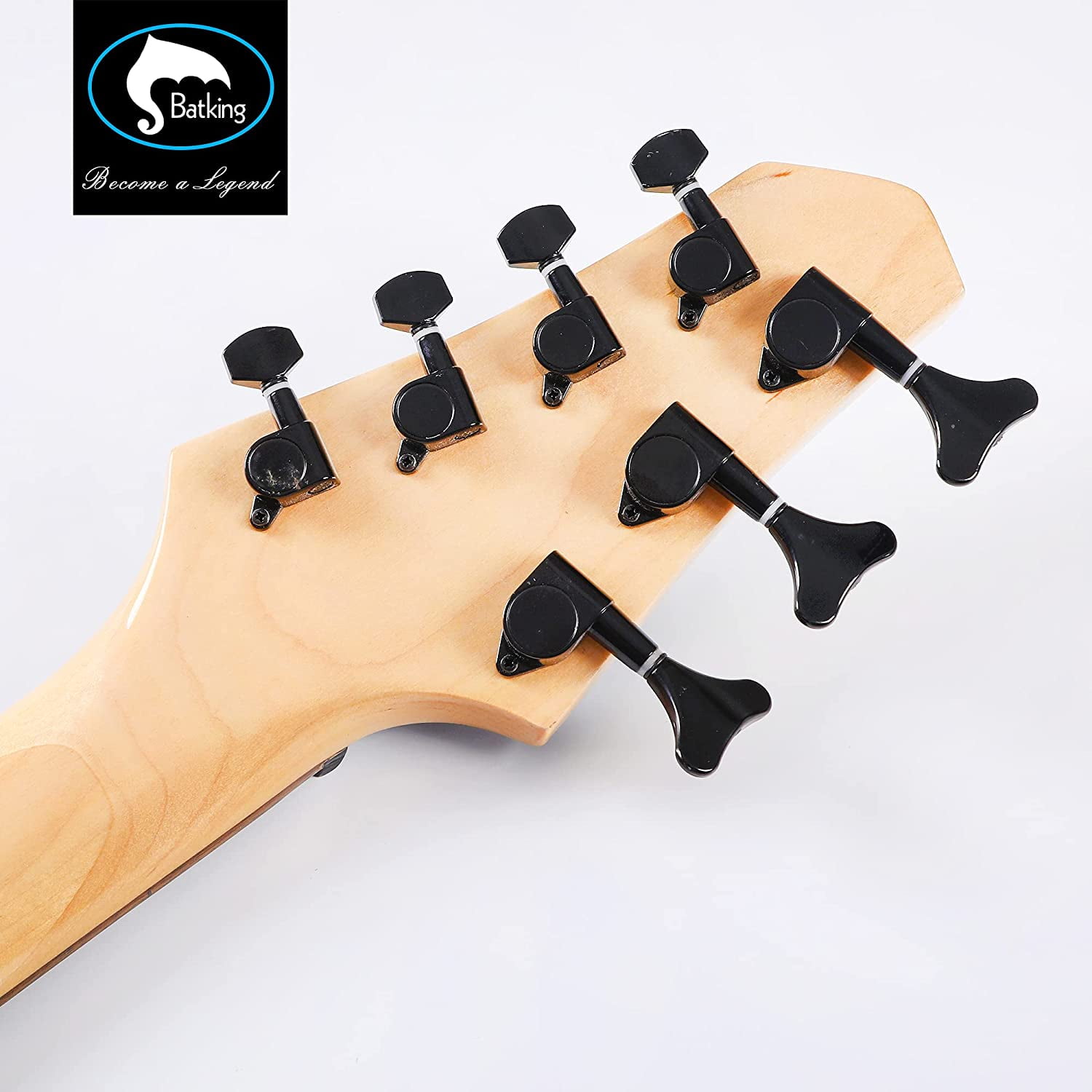 Batking Electric Guitar Fanned Fret 7-String Mahogany Body Brown 1-Pack