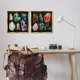 thumbnail image 3 of Stupell Industries Various Gemstones on Black STEM Painting Gold Floater Framed Canvas Art Print Wall Art, 18 x 18, Set of 2, 3 of 10