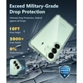 thumbnail image 3 of KOMI pour Samsung Galaxy S25 Case : pour Galaxy S24 Case Military Grade Drop Protection Anti Yellowing Cell Phone Étui - Rugged Shockproof Protective Bumper Transparent Cases Clear, 3 of 5