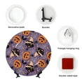 thumbnail image 4 of Balery Vintage Halloween Black Cat Print Bone China Decorative Plate Ceramic Dinner Plates Art Crafts with Display Stand-10in, 4 of 6