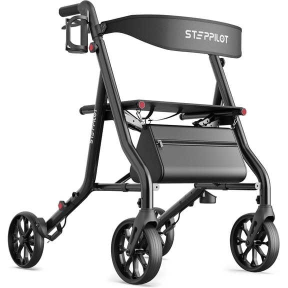 The Tale Maker Rolling Walker With Foldable 4-Wheel Senior with Seat&brakes,300 lb Limit rollator walker