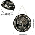 thumbnail image 2 of Carved Wooden Boards Hanging Ornaments Tarot Theme Flat Round Tree of Life Pattern 300x5mm, 2 of 7