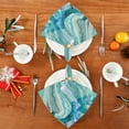 thumbnail image 4 of GZHJMY Set of 6 Beautiful Marble Texture Pattern Satin Napkin Square 20 Inches Table Napkins Soft Smooth Decorative Napkins for Wedding Banquet Party Decoration, 4 of 6