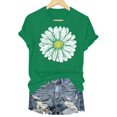 thumbnail image 6 of felwors Women's Graphic Loose Summer Tops T Shirts; Cute Graphic Short Sleeve Tees (Green, XXXL), 6 of 7