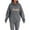Dark Gray, variant on WTOBBY Women's Printed Hooded Sweatshirt and Sweatpants Set, Halloween Themed Graphic Lounge Wear Two Piece Outfit for Seasonal Party,Beige L