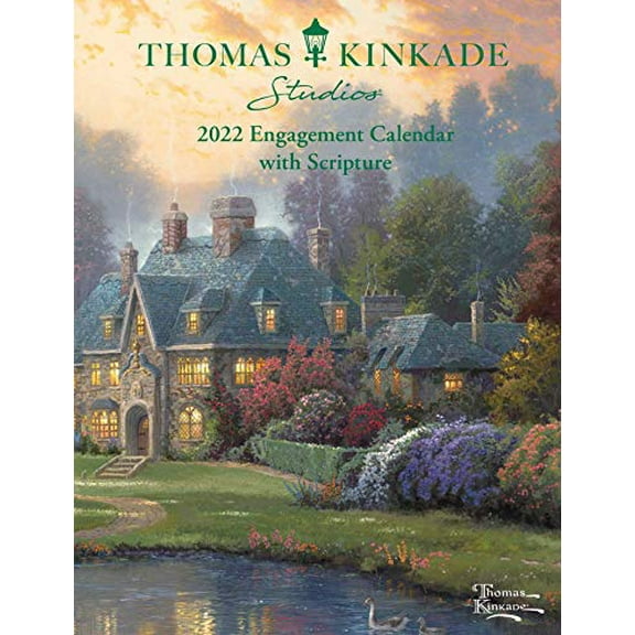 Pre-Owned Thomas Kinkade Studios 2022 Monthly/Weekly Engagement Calendar with Scripture Paperback
