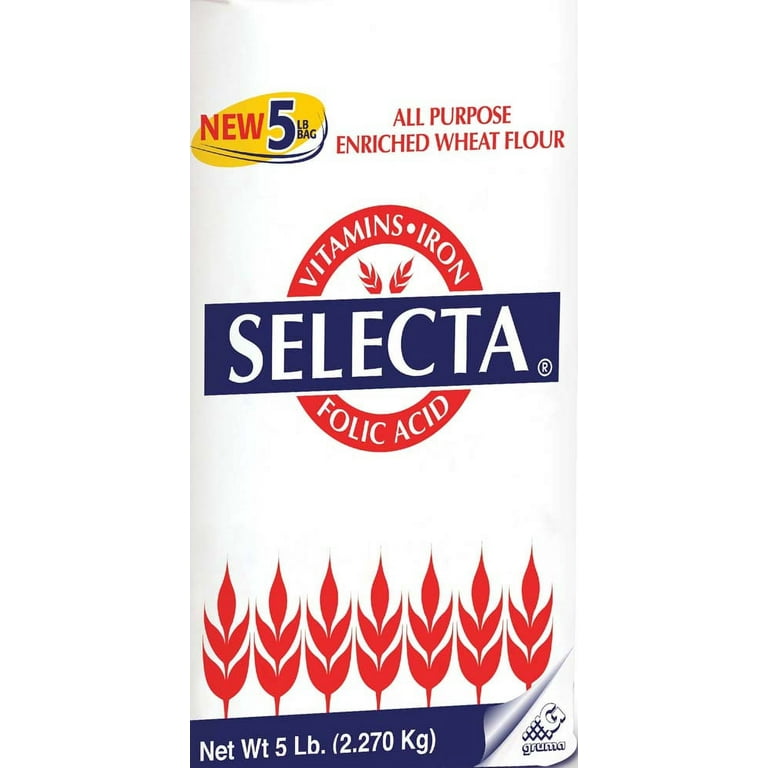 Selecta All Purpose Enriched Bleached Flour 5 lb. - Walmart.com