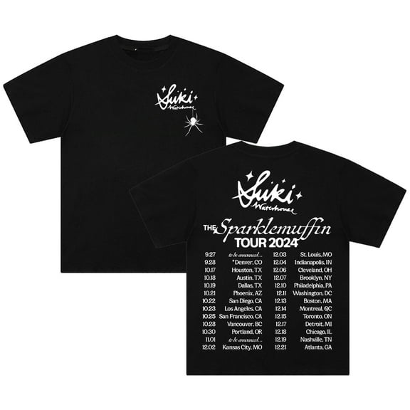 Suki Waterhouse The Sparklemuffin Tour T-shirt Short Sleeve Cotton Tee Men Women Streetwear Tops