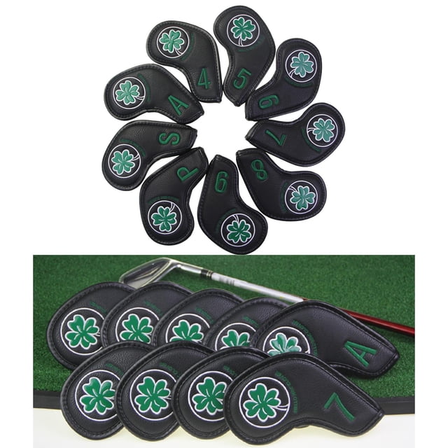 Cubierta de la Cabeza de los Hierros de Golf Sharpla 9pcs Negro