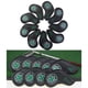thumbnail image 2 of 9 unids/set Golf Club Iron Headcover Golf Iron Head Covers Golf Club Iron Headovers Negro kusrkot Cubierta de la cabeza de los hierros de golf, 2 of 8
