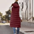 thumbnail image 4 of LYXSSBYX Winter Coats for Women Plus Size Women Warm Pocket Hooded Coat Long Jacket Winter Sleeveless Down Parkas, 4 of 8
