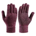 thumbnail image 1 of Guantes de invierno para mujer, cálidos guantes para mensajes de texto con pantalla táctil, guantes de punto para mujer con forro polar grueso y suave, 1 of 6