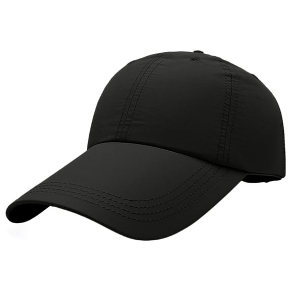 LEKODE Womens Ponytail Wide Brim Sun Hat, UPF 50 Quick‑Dry UV Protection Baseball Cap, Lightweight Adjustable Sport Hat for Hiking Fishing Beach Outdoor Use Black One Size
