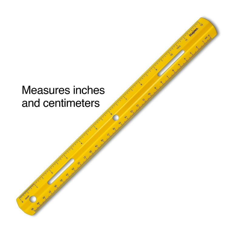 Staples 12 Plastic Ruler Assorted Colors (51884) 2772893