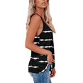 thumbnail image 2 of Camisa con tirantes finos y cuello en V para mujer, informal, holgada, transpirable, con estampado de rayas, para verano, 2 of 5
