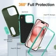 thumbnail image 3 of ELEHOLD for iPhone 13 Pro Hybrid Rugged Case with HD Screen Protector,Dual Layer Hard Protective Invisible Kickstand Non-Slip Drop-Proof Shockproof Anti-Scratches Heavy Duty Cover,Darkgreen+Mint, 3 of 7