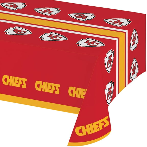 Kansas City Chiefs Plastic Tablecloths, 3 Count