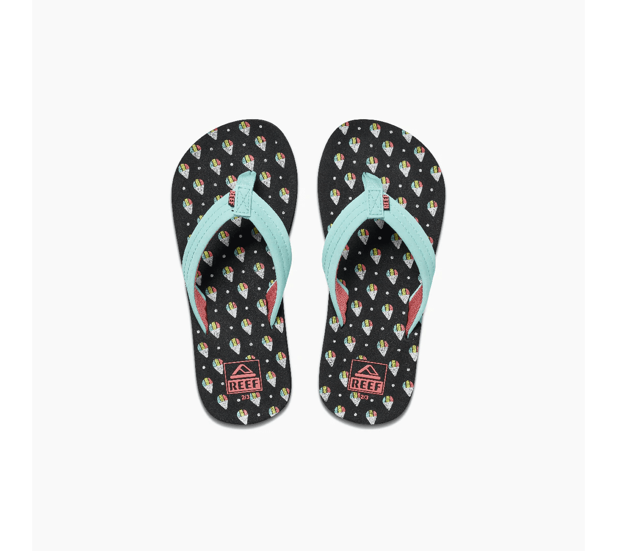 Reef Ahi Snow Cone Sandals Kids Mint Pink 4k-5k - Walmart.com