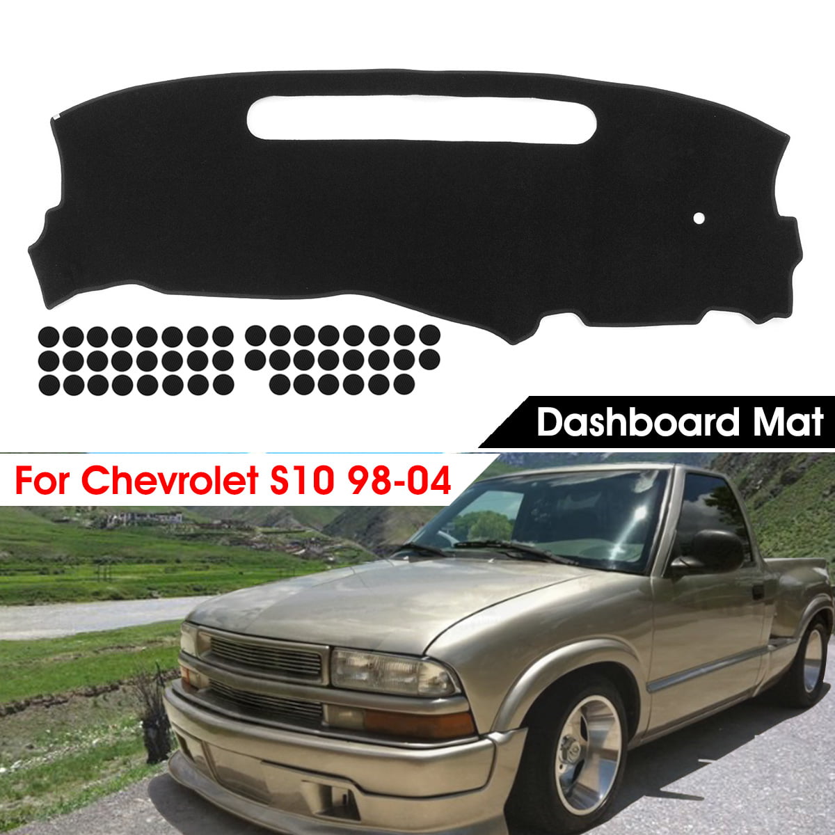 Dark Grey Dash Cover Mat Dashboard Pad Fits 95-97 Chevy S10 Blazer/S10 Pickup