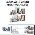Wallniture Lagos 36" Floating Picture Ledge Shelf Vinyl Display Shelves