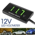 thumbnail image 1 of DC 12V LED Digital Monitor Volt Meter Display Battery Gauge Voltage Caravan/Car, 1 of 10