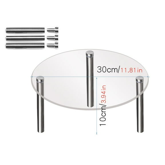 Acrylic Cake Stand Cake Holder Plate Cupcake Stand Dessert Table Display Set Extra Large Size 30Cm