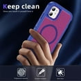 thumbnail image 6 of ELEHOLD for iPhone 11 Case,Compatible with Mag Safe Accessory,Magnetic Heavy Duty Drop Protection Invisible Kickstand Rugged Military-Grade Protective Phone Case ,Blue+Rose, 6 of 7