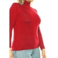thumbnail image 5 of Women's Plus Size Casual Fitted Long Sleeve Solid Turtleneck Sweater Tops, 5 of 6