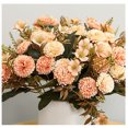 thumbnail image 4 of tredstone 11 Head Simulation Flowers Bouquet artificial Ornament Faux Carnation Home Wedding Decor Table Set, Champagne, 4 of 7