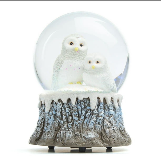 Holiday Time Animal Owl Snow Globe