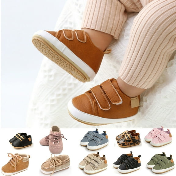 Gyratedream 0-18M Baby Toddler PU Leather Soft Crib Shoes Moccasins Crib Shoes