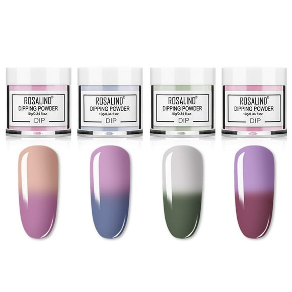 4PCS Dipping Powder Set Color Change Nail Dip Powder Kit