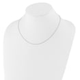 thumbnail image 3 of 14k White Gold 1.25mm Round Cable 2in+2in Adjustable Chain, 3 of 6